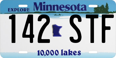 MN license plate 142STF
