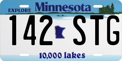 MN license plate 142STG