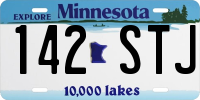 MN license plate 142STJ