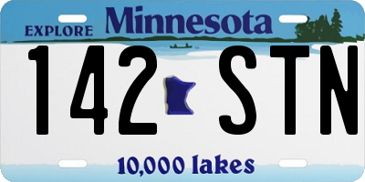 MN license plate 142STN