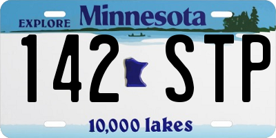 MN license plate 142STP