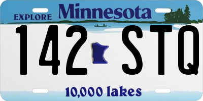 MN license plate 142STQ