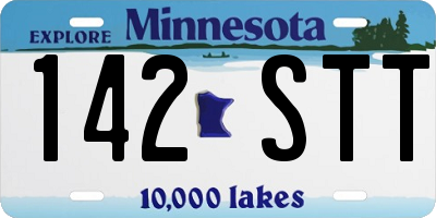 MN license plate 142STT