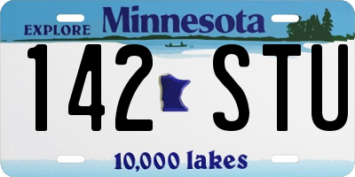 MN license plate 142STU