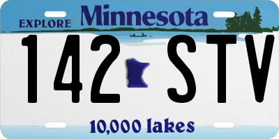 MN license plate 142STV