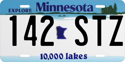 MN license plate 142STZ