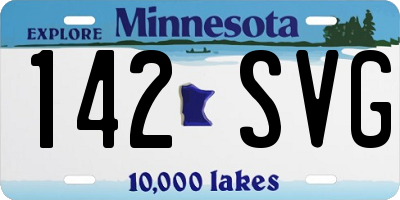 MN license plate 142SVG