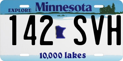 MN license plate 142SVH