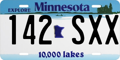 MN license plate 142SXX