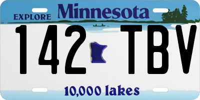 MN license plate 142TBV