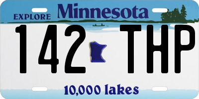 MN license plate 142THP