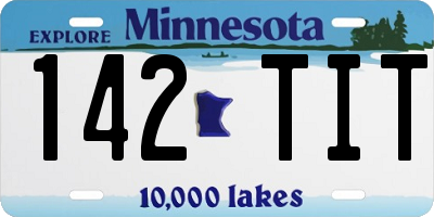 MN license plate 142TIT
