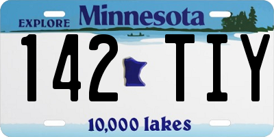 MN license plate 142TIY