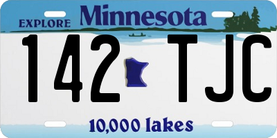 MN license plate 142TJC
