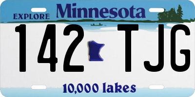 MN license plate 142TJG