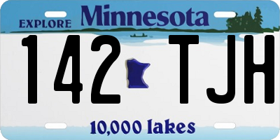 MN license plate 142TJH