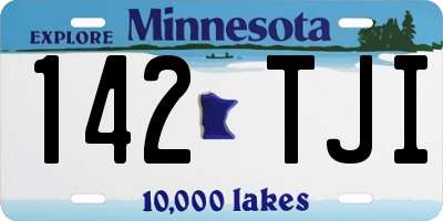 MN license plate 142TJI