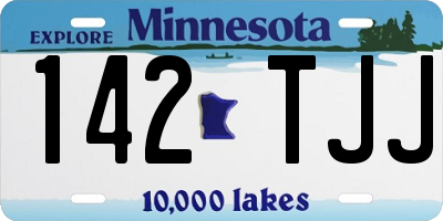 MN license plate 142TJJ