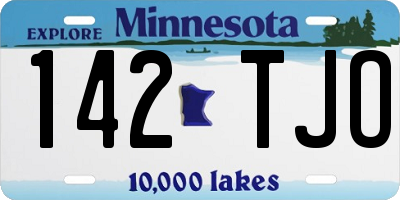 MN license plate 142TJO