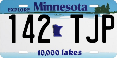 MN license plate 142TJP