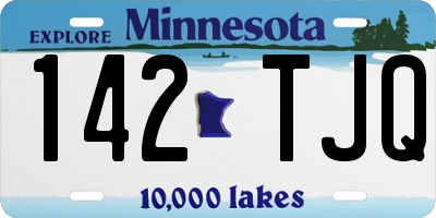 MN license plate 142TJQ