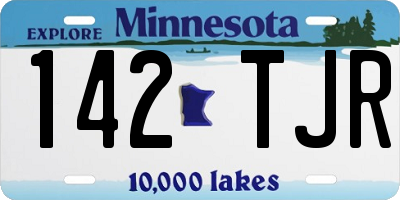 MN license plate 142TJR