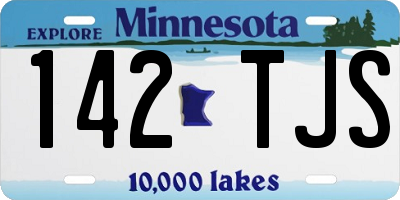 MN license plate 142TJS