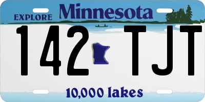 MN license plate 142TJT
