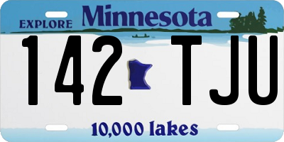 MN license plate 142TJU