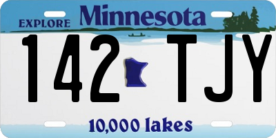 MN license plate 142TJY