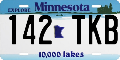 MN license plate 142TKB