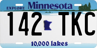 MN license plate 142TKC