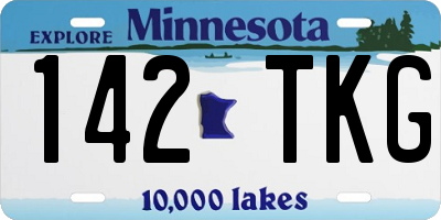 MN license plate 142TKG