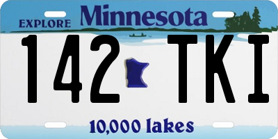 MN license plate 142TKI