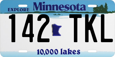 MN license plate 142TKL