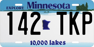 MN license plate 142TKP