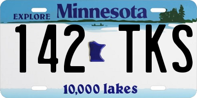 MN license plate 142TKS