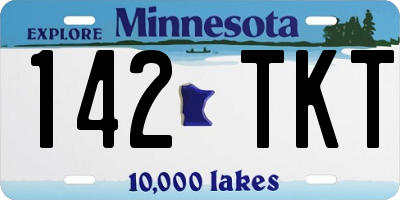 MN license plate 142TKT