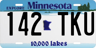 MN license plate 142TKU