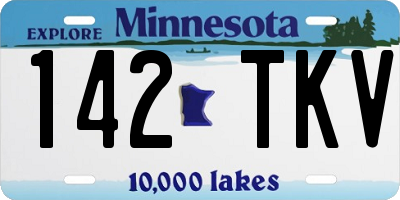 MN license plate 142TKV