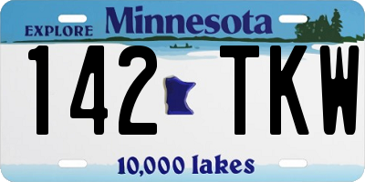 MN license plate 142TKW
