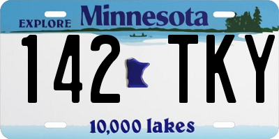 MN license plate 142TKY