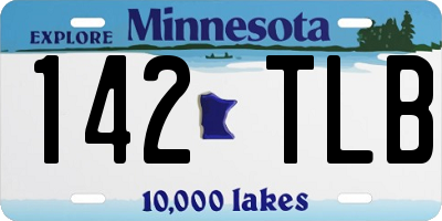 MN license plate 142TLB
