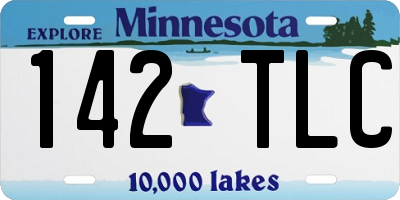 MN license plate 142TLC
