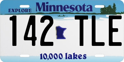 MN license plate 142TLE