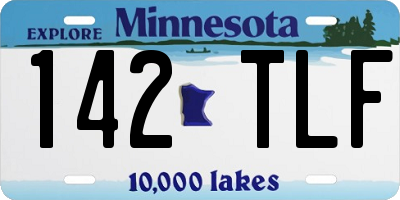 MN license plate 142TLF