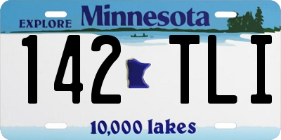 MN license plate 142TLI