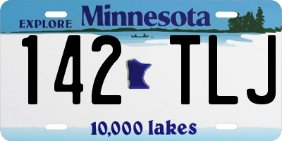 MN license plate 142TLJ
