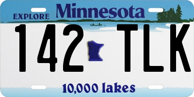 MN license plate 142TLK