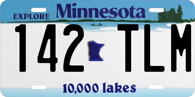 MN license plate 142TLM